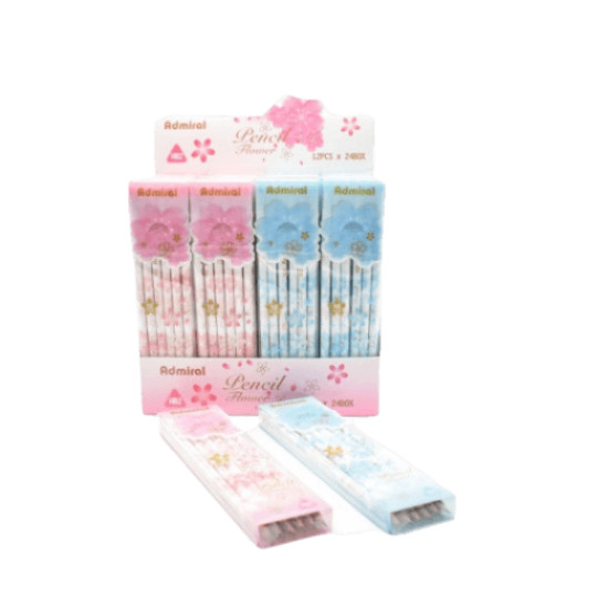 علبة أقلام رصاص علبة شفافة  ADMIRAL FLOWER