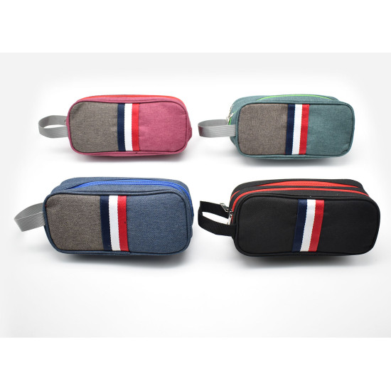 مقالم مدرسية قماش 2 طبقة 4 ألوان رقم 38676