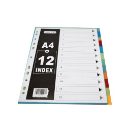 مجموعة فواصل بلاستيك ملونة 12 فاصل