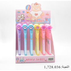 قلم حبر أزرق أشكال مع ضوء رقم JX-0063