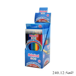 ألوان خشب 12 لون طويل بلاستيك ADMIRAL ECO