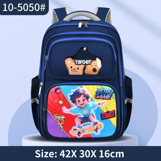 شنطة تارجيت ابتدائي 4 ألوان ظهر طبي 16"