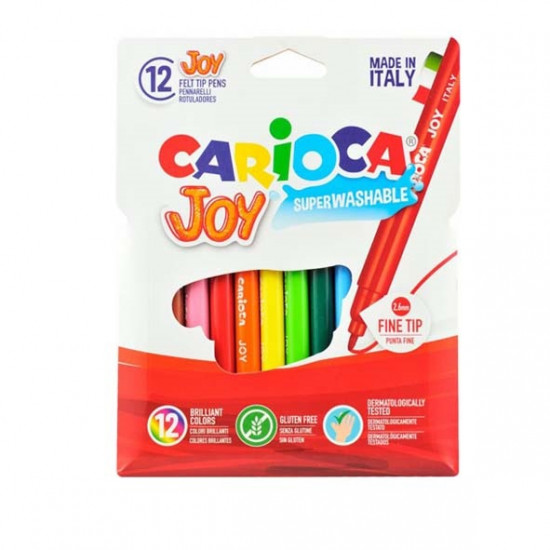 الوان فلوماستر ايطالي 12 لون   CARIOCA JOY SW