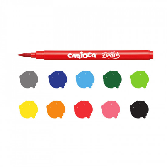علبة الوان فلوماستر ريشة  CARIOCA SUPER BRUSH