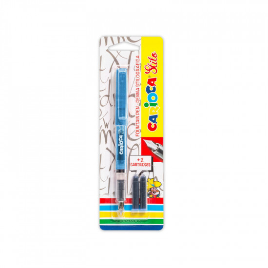قلم حبر أزرق ريشة Carioca