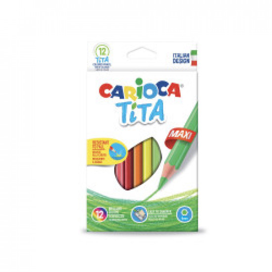تلوين خشبية 12 لون  CARIOCA TITA MAXI