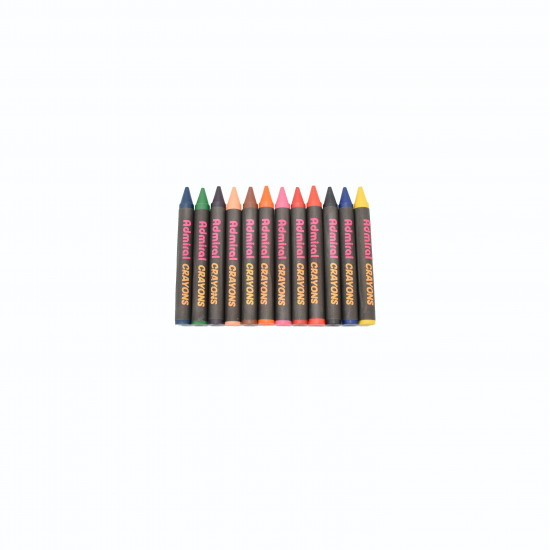 ألوان شمع 12 لون عريض Admiral Crayons