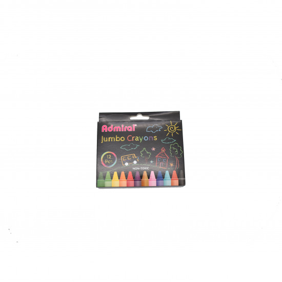 ألوان شمع 12 لون عريض Admiral Crayons
