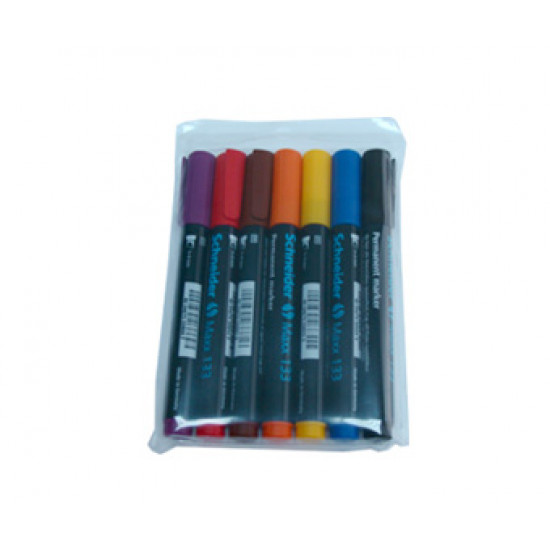 طقم أقلام فلوماستر الماني 7 ألوان SCHNEIDER MARKER