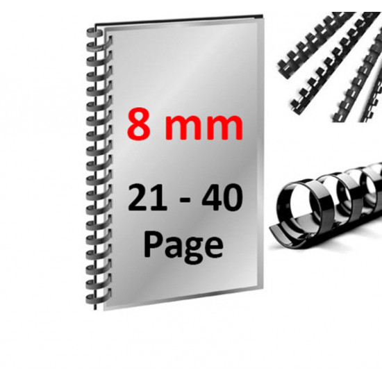 مشط بلاستيك 21-40 ورقة مقاس 8 MM