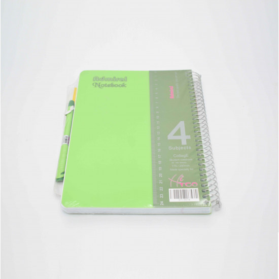 دفتر سلك 4 موضوع حجم صغير غلاف بلاستيك مع قلم ADMIRAL